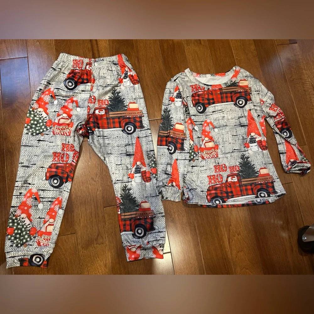 Boys Red Truck Christmas Pajama Set 5T Holiday Two Piece Sleepwear